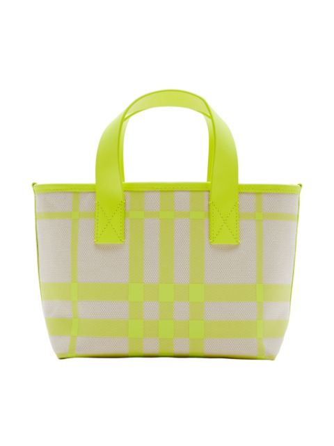 Burberry Kids checked canvas tote bag