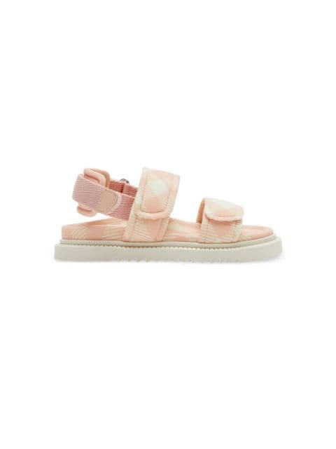 Burberry Kids Jamie checked touch-strap sandals