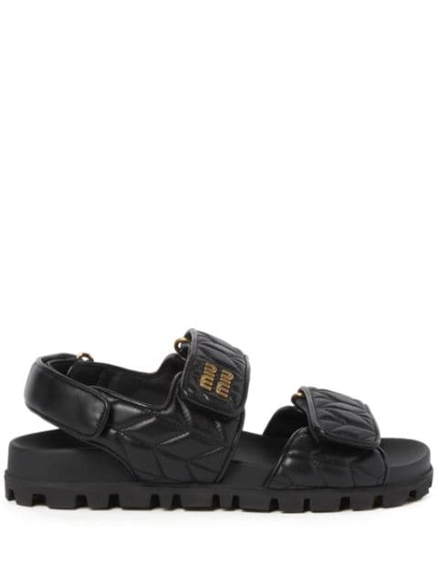 Miu Miu matelassé leather sandals