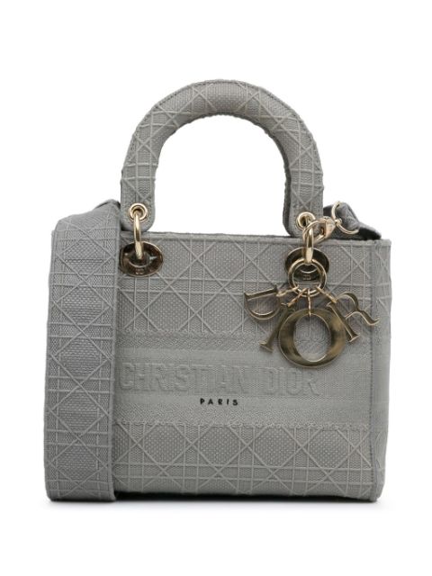 Christian Dior Pre-Owned bolsa de mano Cannage Lady D-Lite mediana 2020