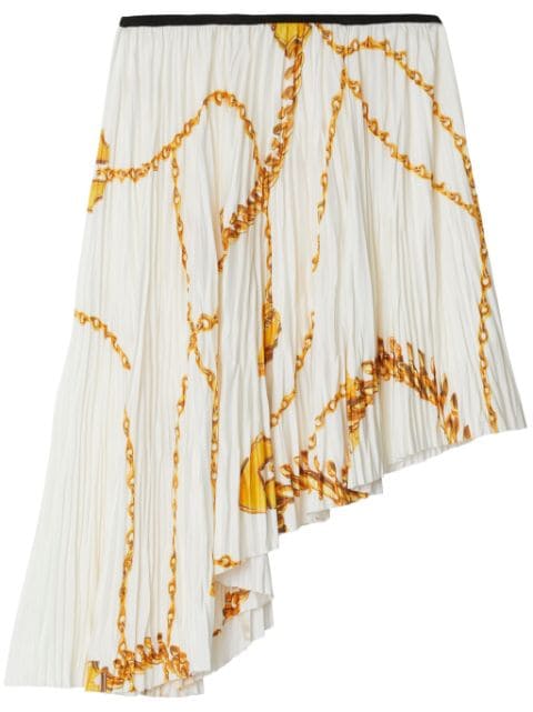 Burberry chain-print asymmetric skirt