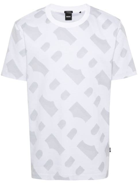 BOSS playera con monograma estampado