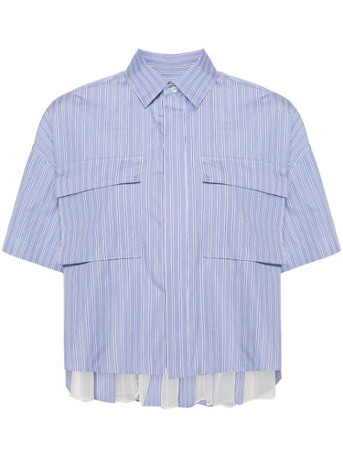 sacai striped cotton shirt