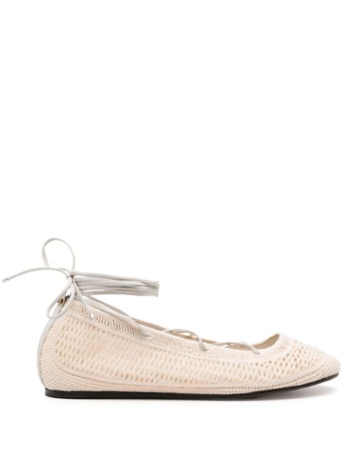 ISABEL MARANT Belna lace-up ballerina shoes