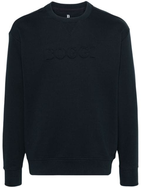 Boggi Milano Katoenen sweater met logo-reliëf