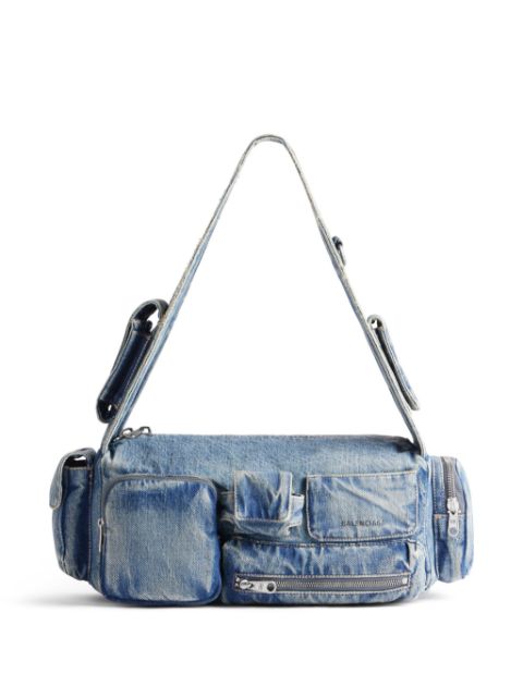 Balenciaga Superbusy kleine denim schoudertas