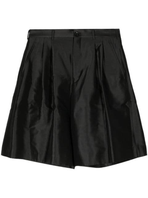 Comme des Garçons Homme Plus Satijnen shorts met wijde pijpen