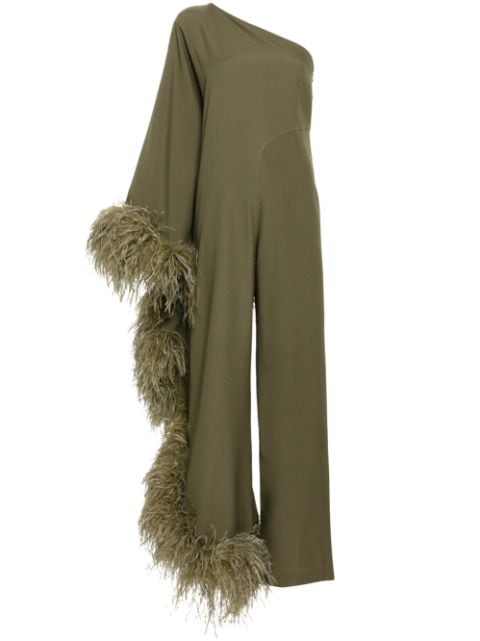 Taller Marmo Ebro feather-trim jumpsuit