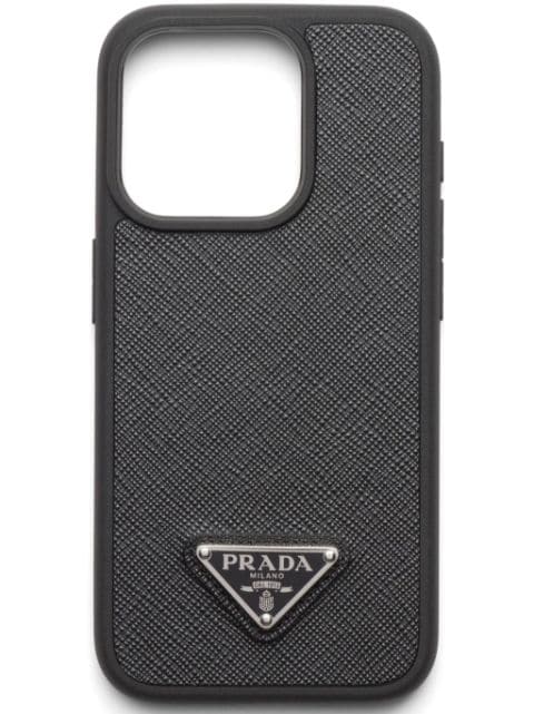 Prada Capa para iPhone 15 Pro com logo