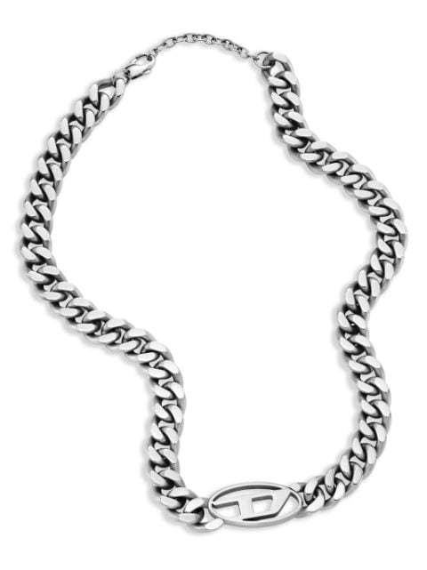 Diesel Oval D curb-chain necklace