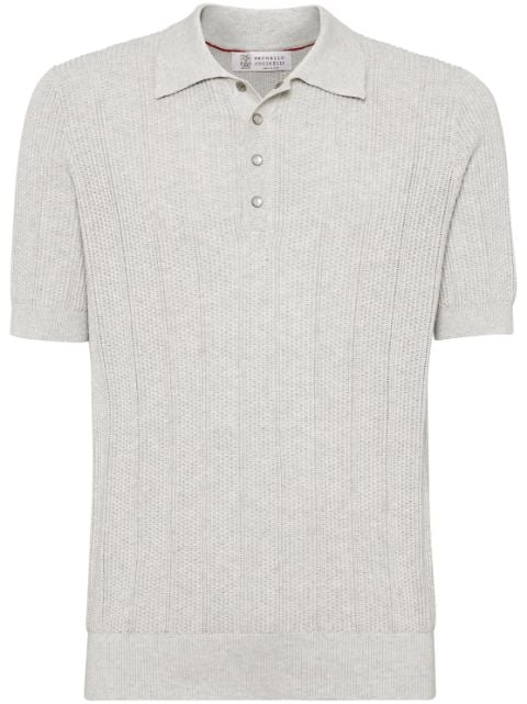 Brunello Cucinelli knitted cotton polo shirt