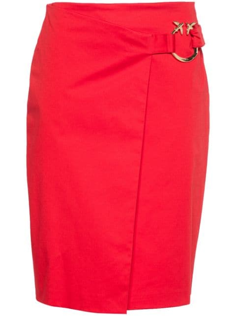 PINKO Eurito wrap midi skirt