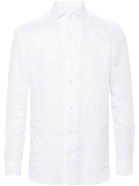 Boggi Milano linen classic-collar shirt 