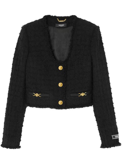 Versace Heritage tweed cropped jacket