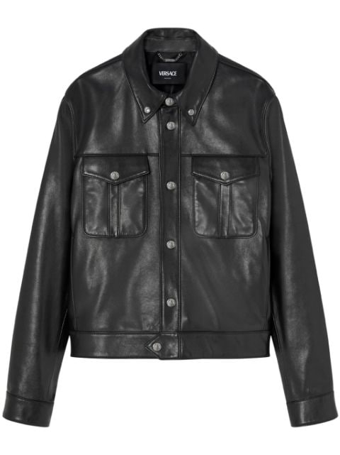 Versace leather blouson jacket