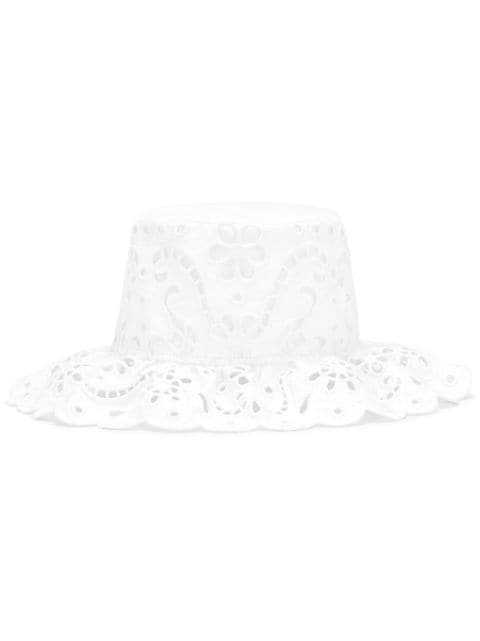 Dolce & Gabbana sombrero con bordado inglés