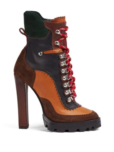 DSQUARED2 120mm round-toe leather boots 