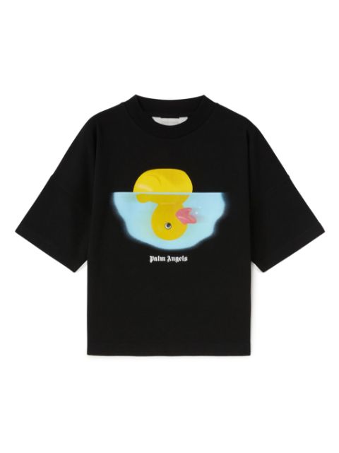 Palm Angels Kids Rubber Duck cotton T-shirt