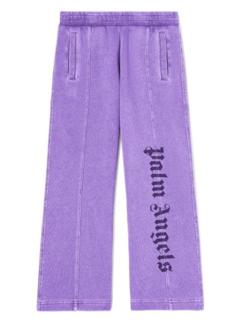 Palm Angels Kids logo-print cotton track pants