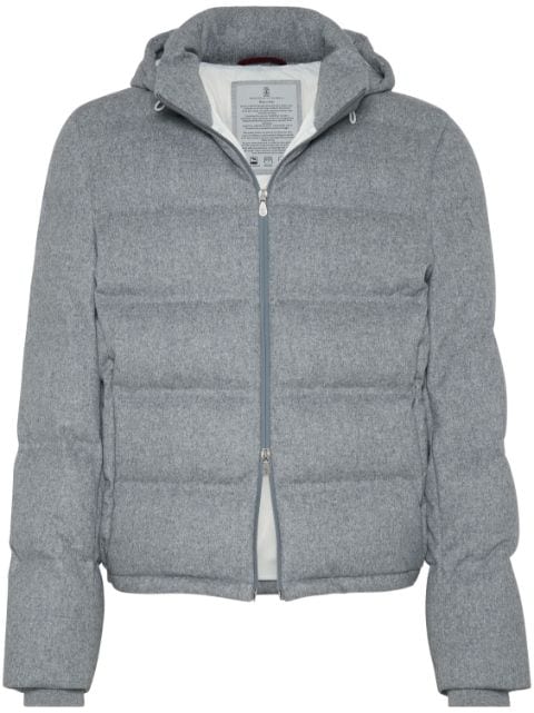 Brunello Cucinelli quilted hooded down jacket