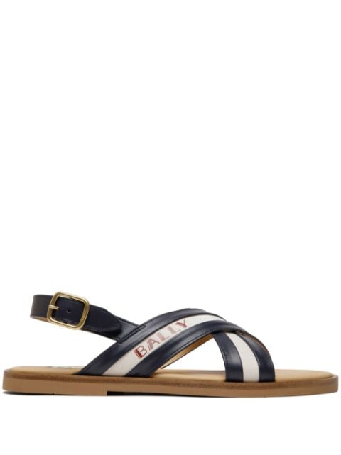 Bally crossover-straps leather sandals