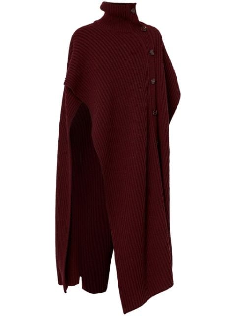 ERDEM ribbed-knit poncho