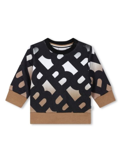 BOSS Kidswear sudadera con logo estampado