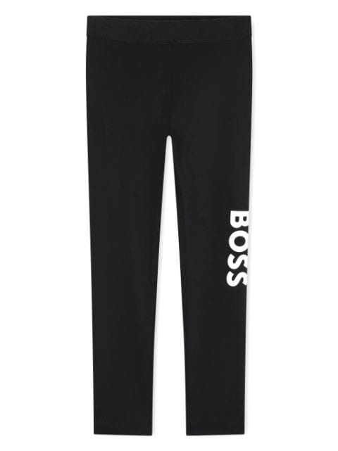 BOSS Kidswear logo-print jersey leggings