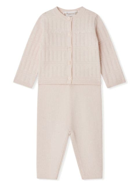 Bonpoint ribbed-knit trouser set (set of two)