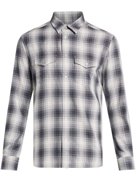 TOM FORD check-print cotton shirt