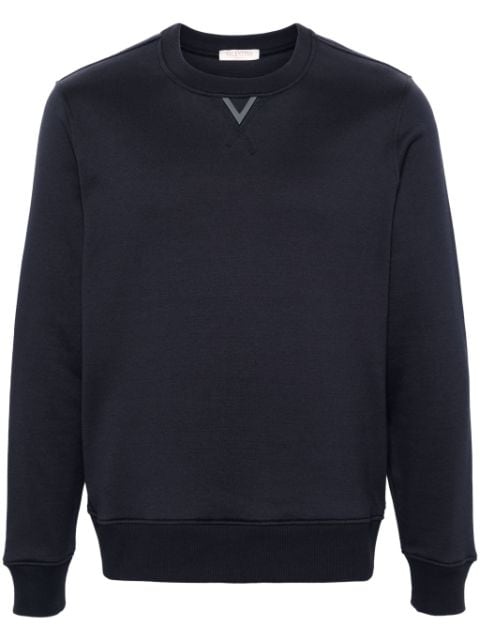 Valentino Garavani logo-plaque cotton sweatshirt