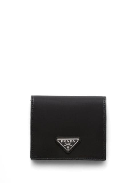 Prada logo-plaque bi-fold wallet