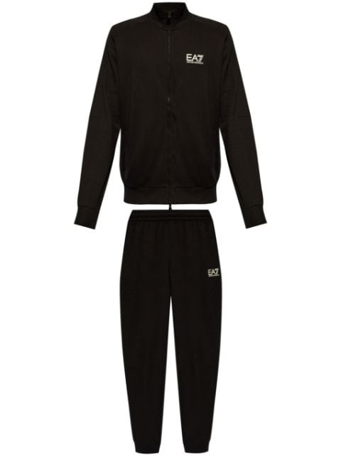 Ea7 Emporio Armani logo-print cotton tracksuit