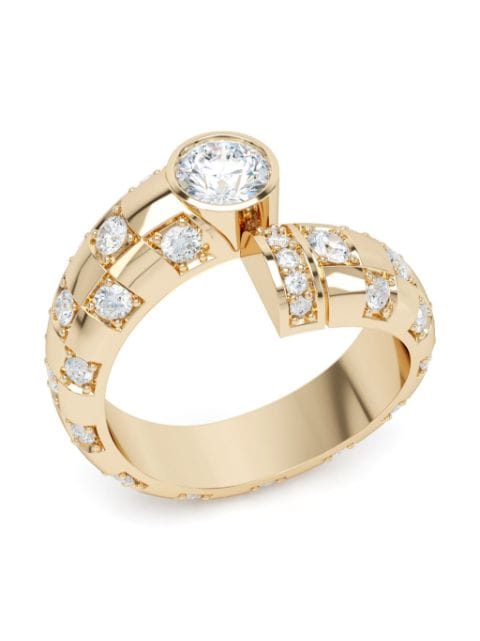 LOEV  18kt recycled yellow gold Toi Et Moi diamond ring