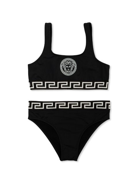 Versace Kids bikini con detalle Greca y estampado Medusa Head