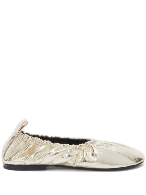 Jil Sander flats con detalle fruncido