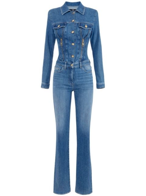 Elisabetta Franchi zip-detailing denim jumpsuit