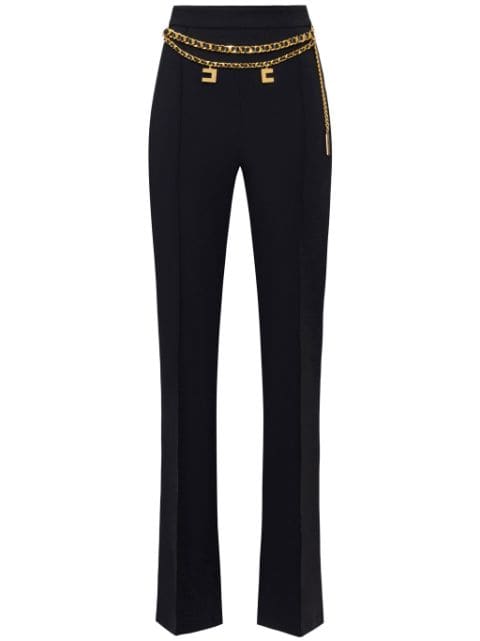 Elisabetta Franchi belted crepe palazzo trousers