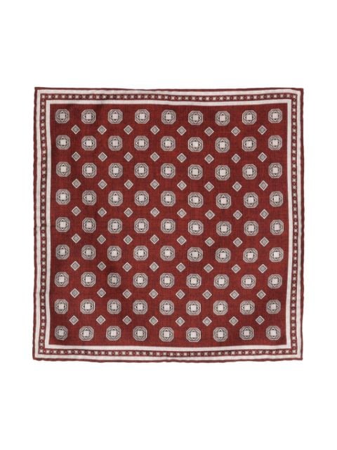Brunello Cucinelli geometric-print silk handkerchief