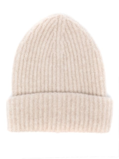 Roberto Collina brushed ribbed-knit beanie