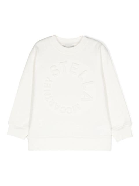 Stella McCartney Kids logo-embossed cotton sweatshirt