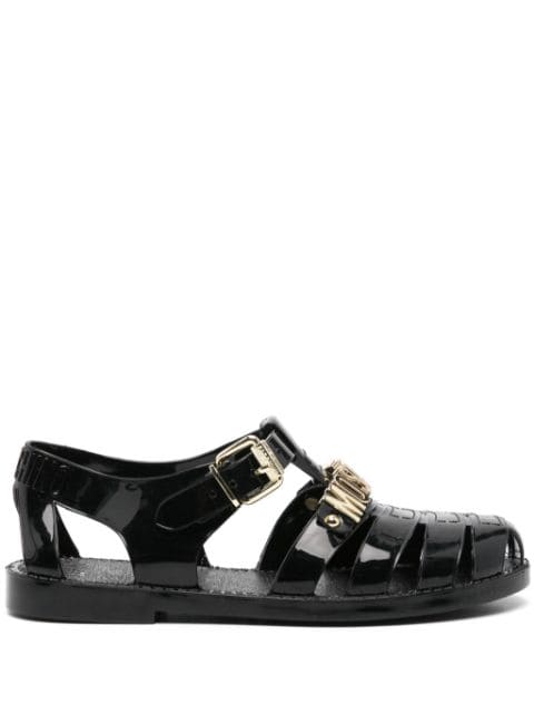 Moschino logo-plaque sandals