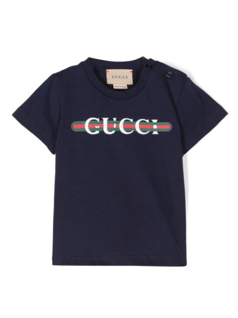 Gucci Kids playera con logo estampado