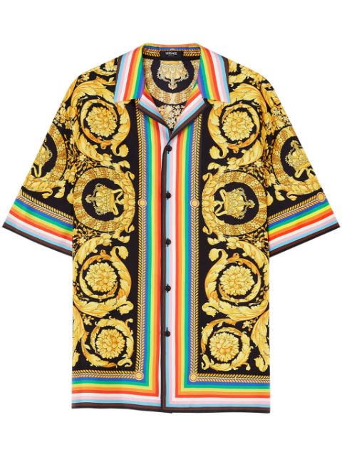 Versace camisa de seda Pride Barocco