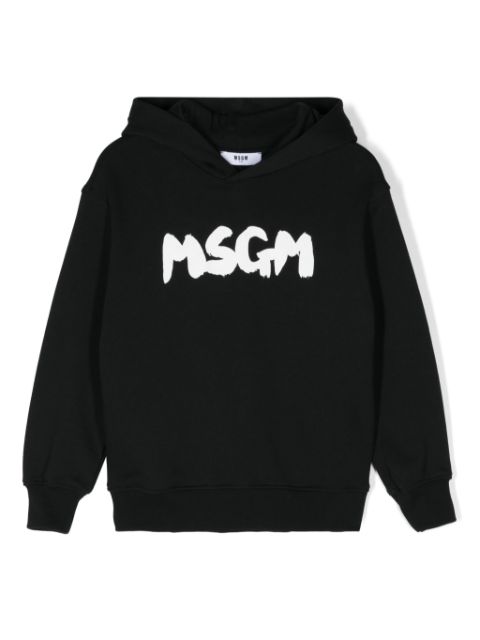 MSGM Kids logo-print hoodie