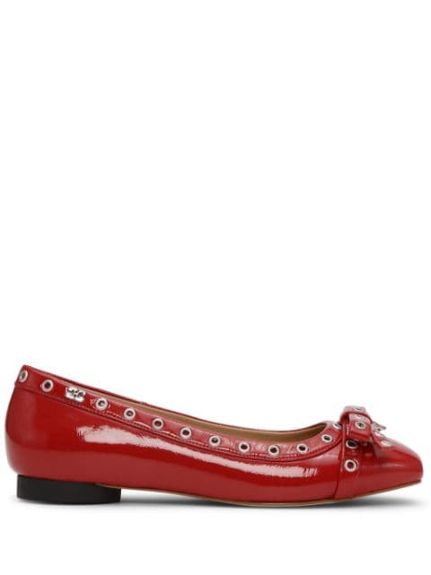 GANNI eyelet detailing ballerina shoes