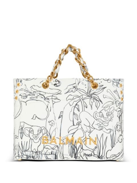 Balmain tote con estampado gráfico 1945 de Balmain x Disney