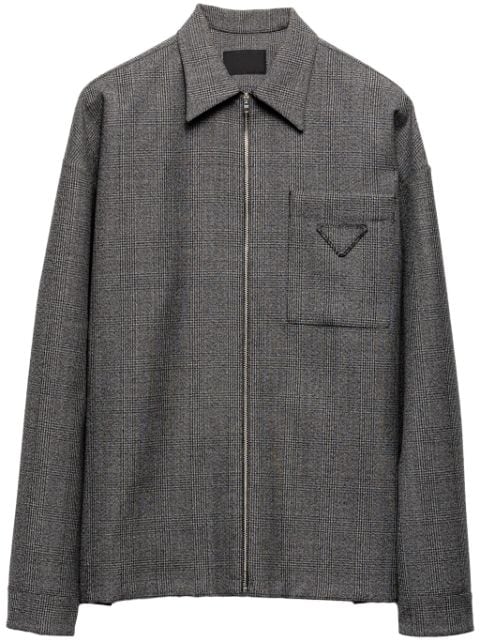 Prada zip-fastening wool shirt