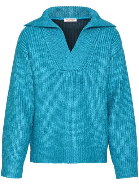 Valentino Garavani v-neck long sleeve jumper 