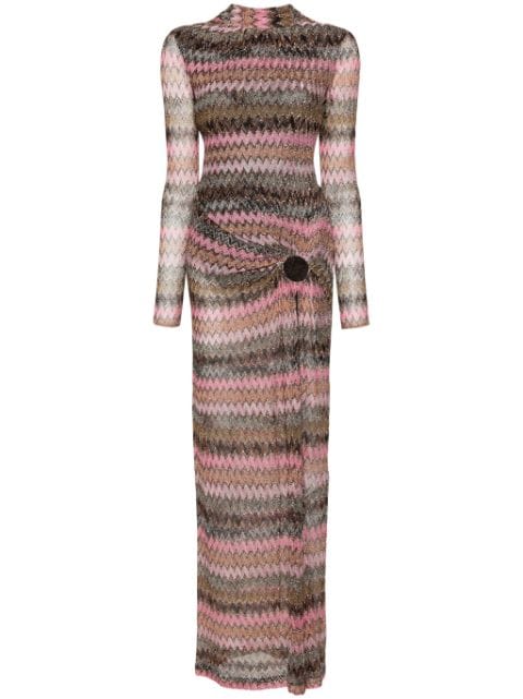 Missoni cut-out chevron maxi dress